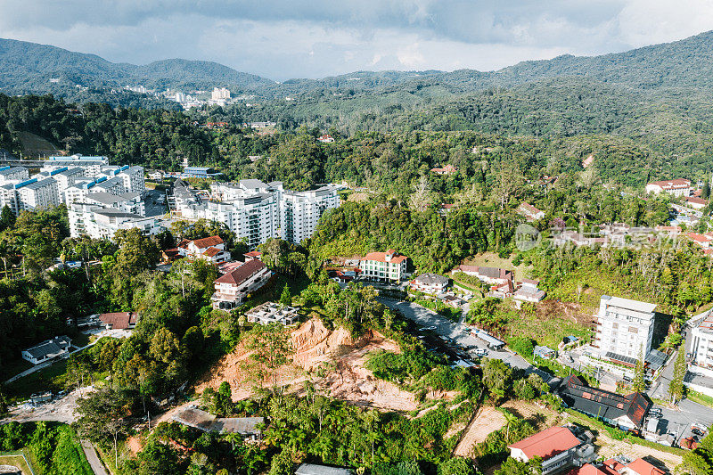 Tanah Rata的鸟瞰图